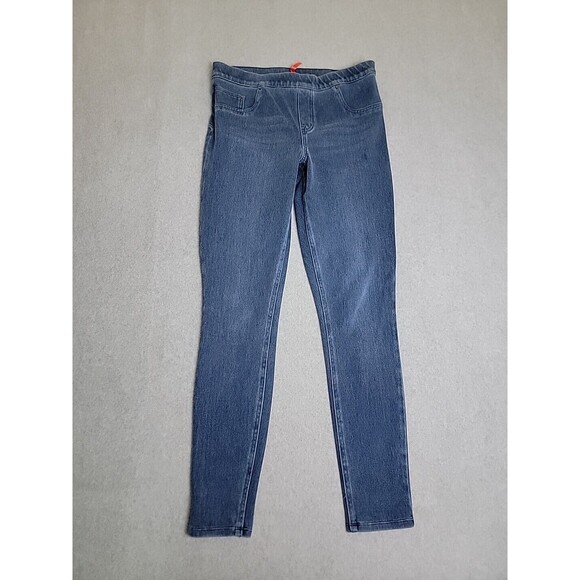 SPANX Denim - Spanx Jeans Womens Large 30x29 Skinny Mid Rise Light Blue Stretch Modern City
